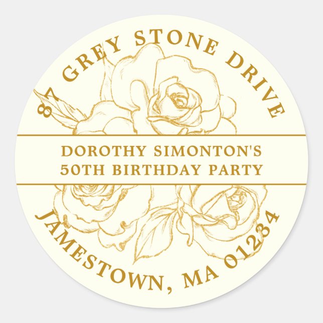 50.ª Etiqueta de la dirección de devolución del Ro (Anverso)