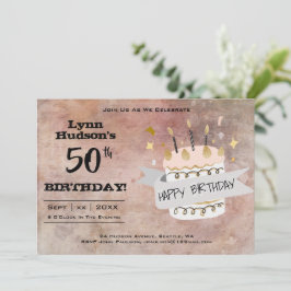 50.ª fiesta de cumpleaños, nombre, invitación