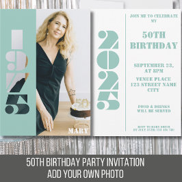 50.ª foto de la invitación de cumpleaños nacida en