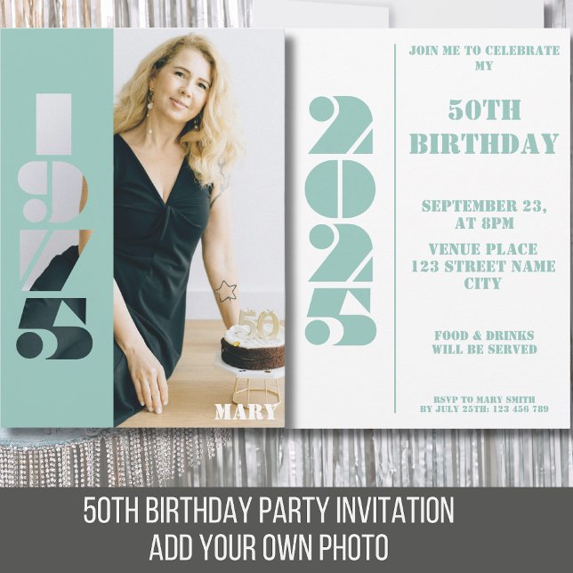 50.ª foto de la invitación de cumpleaños nacida en (Subido por el creador)