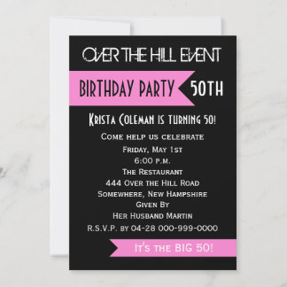 50.ª invitación a fiesta de cumpleaños