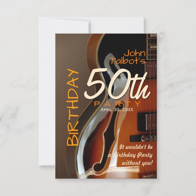 50.ª invitación a fiesta de cumpleaños (Anverso)