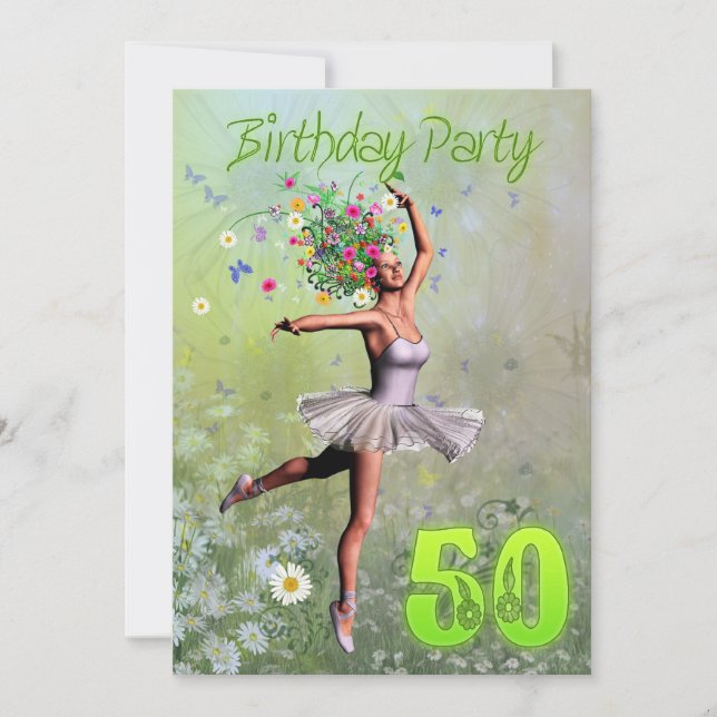 50.ª invitación a la fiesta de cumpleaños (Anverso)