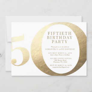 50.ª invitación a la fiesta de cumpleaños