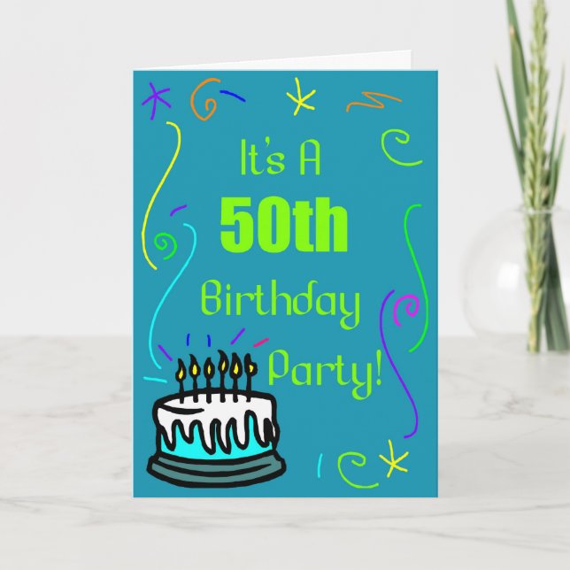 50.ª invitación a la fiesta de cumpleaños (Anverso)