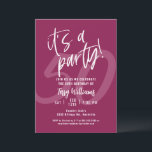 50.ª Invitación a la fiesta de cumpleaños<br><div class="desc">50.ª invitación a fiesta de cumpleaños rosada 50 Invitación a fiesta de cumpleaños</div>