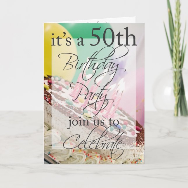 50.ª invitación a la fiesta de cumpleaños (Anverso)