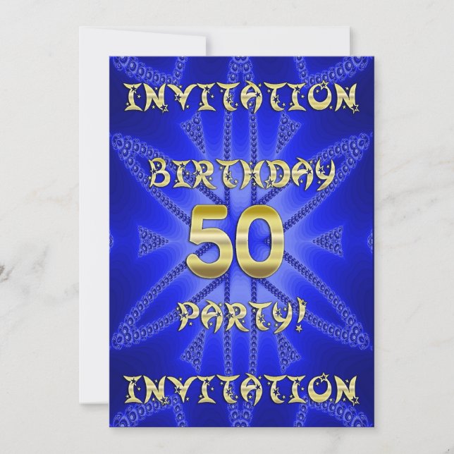 50.ª invitación a la fiesta de cumpleaños (Anverso)