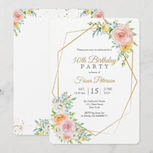 50.ª invitación a la fiesta de cumpleaños