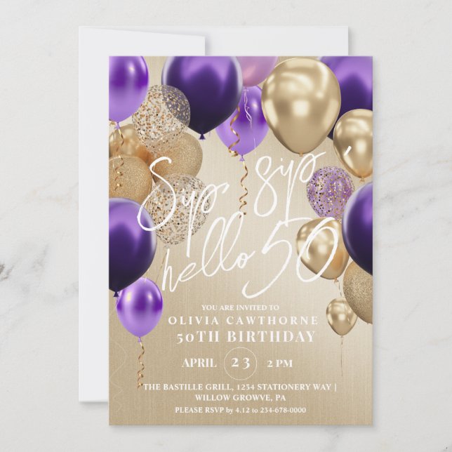50.ª Invitación a la fiesta de cumpleaños de los g (Anverso)
