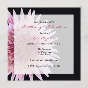 50.ª invitación a la fiesta de cumpleaños Gerbera 