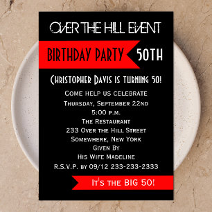 50.ª invitación a la fiesta de cumpleaños por la c