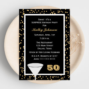 50.ª Invitación a la fiesta de cumpleaños sorpresa