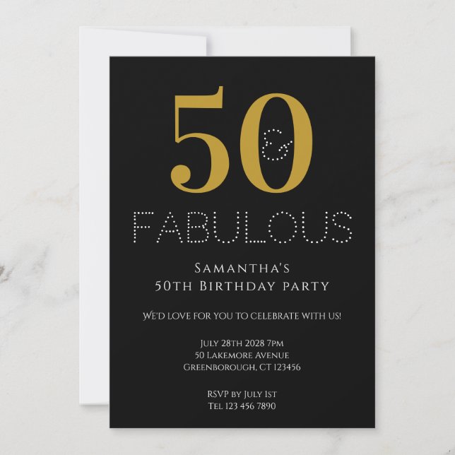 50.ª invitación a la fiesta moderna del oro negro (Anverso)