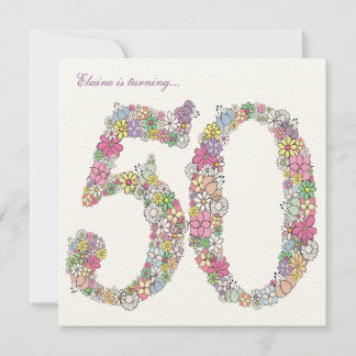 50.ª invitación a Personalizados de la fiesta de c