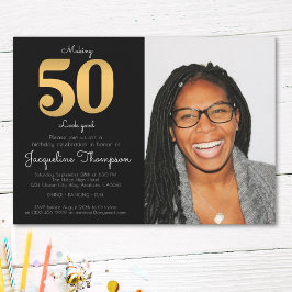 50.ª invitación a planilla de fotos de oro negro