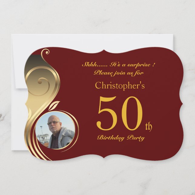 50.ª, Invitación al cumpleaños Cualquier edad, fot (Anverso)