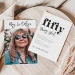 50.ª invitación de cumpleaños | Foto 50 cumpleaños<br><div class="desc">50.ª Invitación fotográfica de cumpleaños Listo para ser personalizado por usted!</div>