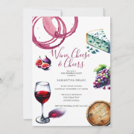 50.ª invitación de cumpleaños Tema del vino