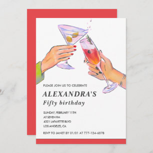50.ª invitaciones de cumpleaños Fiesta de diversió