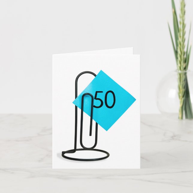 50.ª nota de cumpleaños en un clip de papel (Anverso)