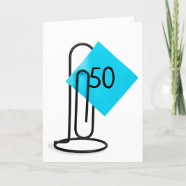 50.ª nota de cumpleaños en un clip de papel