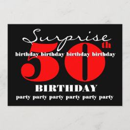 50.ª plantilla de invitación a fiesta de cumpleaño