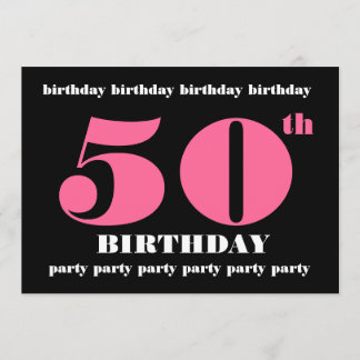 50.ª plantilla de invitación de fiesta de cumpleañ