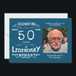 50.ª plantilla fotográfica de cumpleaños leyenda c<br><div class="desc">Para los que celebran su fiesta de cumpleaños número 50 tenemos la tarjeta de invitación ideal para el cumpleaños. El diseño es sencillo y elegante. Personalizar fácilmente la foto más el texto en la parte delantera y trasera de esta tarjeta de invitación de cumpleaños usando la plantilla proporcionada. Parte de...</div>