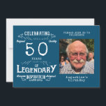 50.ª plantilla fotográfica de cumpleaños leyenda c<br><div class="desc">Para los que celebran su fiesta de cumpleaños número 50 tenemos la tarjeta de invitación ideal para el cumpleaños. El diseño es sencillo y elegante. Personalizar fácilmente la foto más el texto en la parte delantera y trasera de esta tarjeta de invitación de cumpleaños usando la plantilla proporcionada. Parte de...</div>