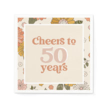 50.ª servilleta de la fiesta de cumpleaños