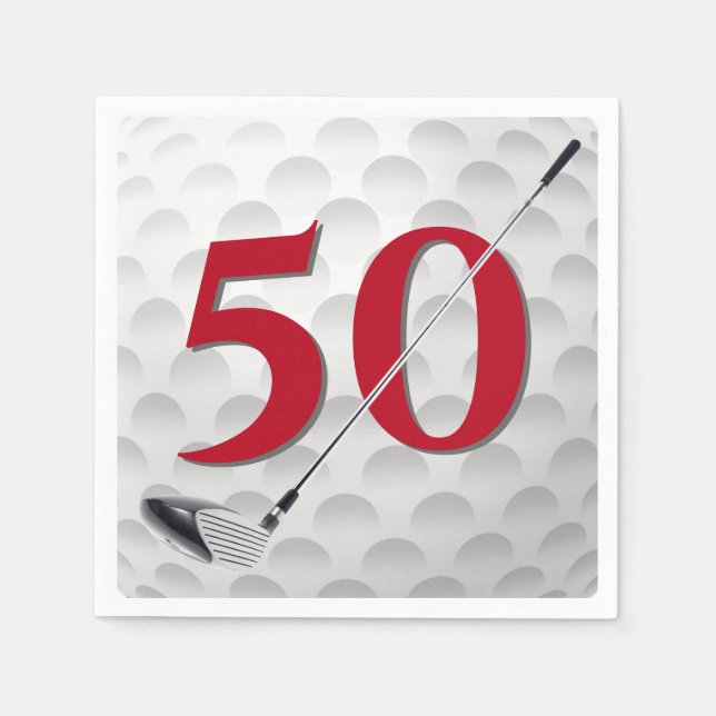 50.ª servilleta del club de golf de cumpleaños (Anverso)