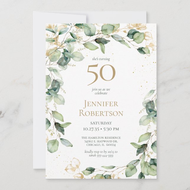 50.ª solicitud de tarjeta Eucalyptus (Anverso)
