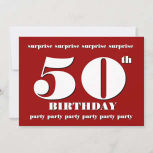 50.ª SORPRESA Invitación a la fiesta de cumpleaños