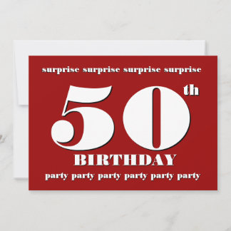 50.ª SORPRESA Invitación a la fiesta de cumpleaños