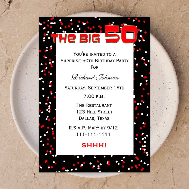 50.ª Sorpresa Invitación a la fiesta de cumpleaños (Subido por el creador)