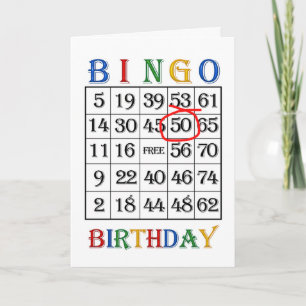 50.ª tarjeta de bingo de cumpleaños