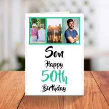 50.ª tarjeta de Collage de fotos moderna verde hij