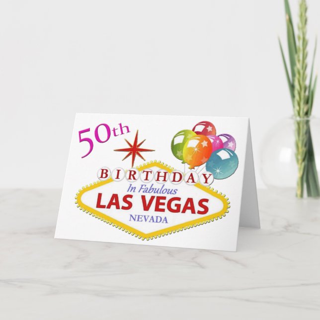 50.ª tarjeta de cumpleaños de Las Vegas (Anverso)