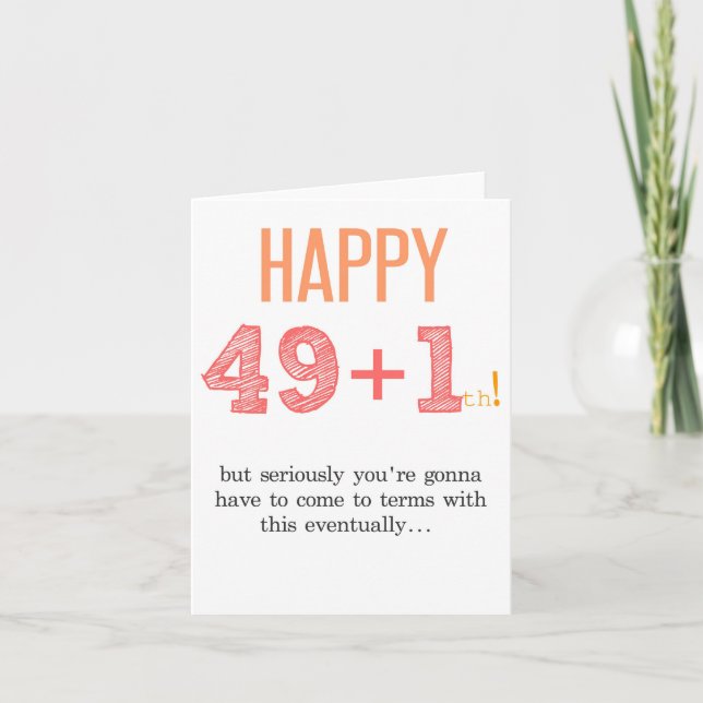 50.ª tarjeta de cumpleaños divertida (Anverso)