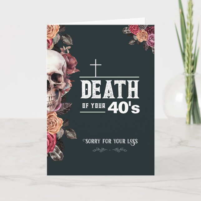 50.ª tarjeta de cumpleaños Graciosa Muerte de tus  (Anverso)