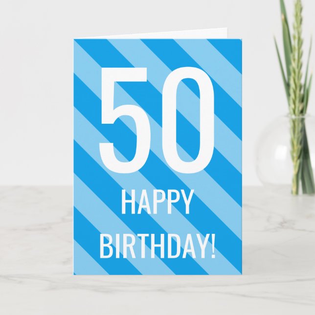 50.ª tarjeta de cumpleaños para hombre o mujer de  (Anverso)