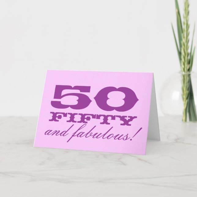 50.ª tarjeta de cumpleaños para las mujeres | 50 y (Anverso)