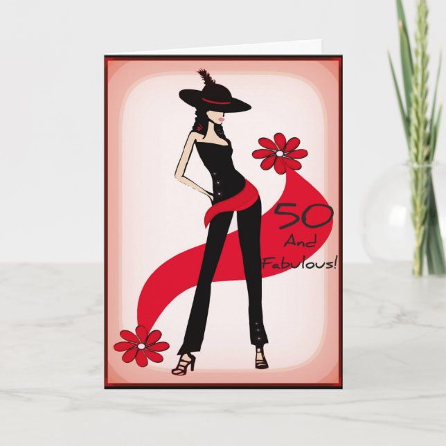 50.ª tarjeta de cumpleaños para mujeres (Anverso)