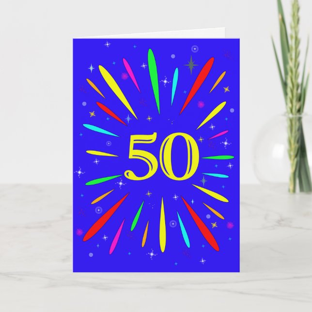 50.ª tarjeta de explosión de cumpleaños (Anverso)