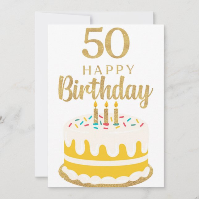 50.ª tarjeta de felicitación de cumpleaños (Anverso)
