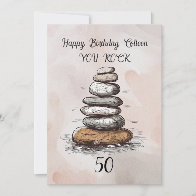 50.ª Tarjeta de felicitación de cumpleaños de tu r (Anverso)