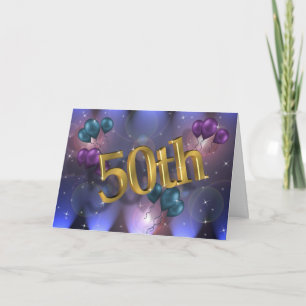 50.ª tarjeta de invitación a la fiesta de cumpleañ