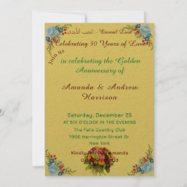 50.ª tarjeta de invitación al aniversario del Boda