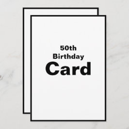 50.ª Trigésimo 50 Tarjeta de Cumpleaños Cincuenta